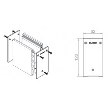 JUEGO TAPAS LATERALES 273200 ANODIZADO PLATA PARA PERFIL BARANDILLA nuevo EXL 14366 EX
