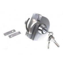 CERRAJA 08.1214.ISA  580A  DOBLE VIDRIO A PARED CON GANCHO INOX SATINADO CR