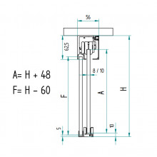 KIT CORREDERA SERIE GRECIA 3SUP90N NEGRO 90KG 3 METROS CON TOPE RN