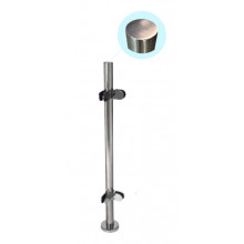 POSTE CIEGO CUATRO PINZAS 90 H 703 SSS INOX SATINADO AISI 316 TUBO 40MM IN