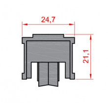 CHARIOT PRENIUM B 3 1 TANDEM GALET AVEC DOUILLE   AIGUILLES