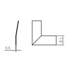 ESCUADRA ALINEACION 9 1X0 8 2419608 18000070  CURVADA  OMEGA ALUMED SOLAPE AC