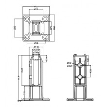 PINZA BARANDILLA SP 160 PSS ACERO INOX BRILLO AISI 316 VIDRIO 10 14 MM