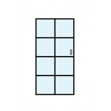 KIT FRAME HOJA CORREDERA CON ADHESIVO 41MONACON NEGRO 1000X2500MM RN  PERFIL   KIT ADHESIVO  DOS COMPONENTES 