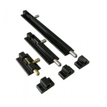 CERROJO 365AI  AP.INT.  NEGRO 300MM  VARILLA INOX 12MM  TC