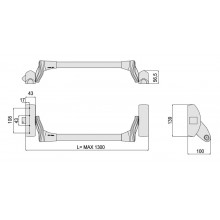 ANTIPANICO 1 2 y 3 PUNTOS FAST PUSH 1.59011.10.0 NEGRO   BARRA 07007.13.0 ROJA 900mm CS