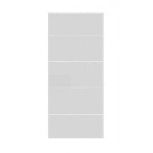 PANEL MODELO LR4i BLANCO 9016 CON 4 RAYAS INOX 2000X800X24 BR