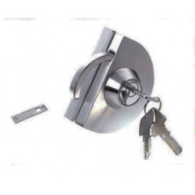 CERRAJA 08.1210.ISA  570A  SIMPLE VIDRIO A PARED CON GANCHO INOX SATINADO CR