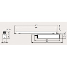 CIERRAPUERTAS OCULTO DC850 80KG FUERZA 2 4   BRAZO DCG896  TS