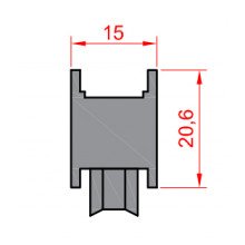 RUEDA S P 65 60 STRUGAL TANDEM ZAMAK ROD. BOLAS REGULABLE HE
