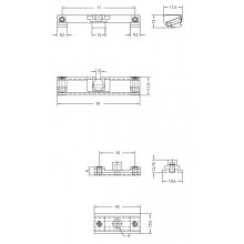 CLIP RETENEDOR CE 534 METALICO CON PLACA ZINCADA PLATA TV