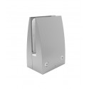 PINZA BARANDILLA RECTANGULAR MC 210 A ANODIZADO PLATA  1 jgo cuñas tornillos  ALTURA 150MM VIDRIO 16 20MM MP