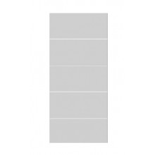 PANEL MODELO LR4i BLANCO 9016 CON 4 RAYAS INOX 2000X800X24 BR