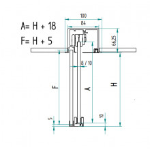 KIT CORREDERA FALSO TECHO SERIE GRECIA 2OCULTO90 ANODIZADO PLATA 90KG 2 METROS   FRENO RN