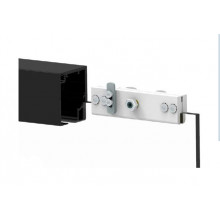KIT CORREDERA SERIE GRECIA 2SUP90N NEGRO 90KG 2 METROS CON TOPE RN