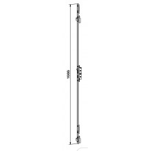 CREMONA MULTIPUNTO MAC10 1000MM 2 PUNTOS INOX AP