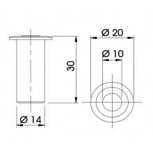 CERRADERO ANTIPOLVO 631  1409.10  CON MUELLE PARA PUERTAS 10MM SL