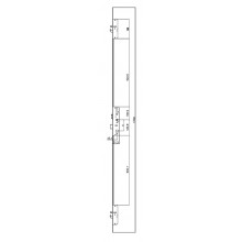 CERRADURA 7765 E.35 3 PUNTOS ENGRANAJE FRENTE PLANO 24 PICAPORTE Y BULON 1730MM