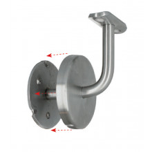 SOPORTE   EMBELLECEDOR PASAMANOS FIJO A PARED 38.2070 ISA  E0228  INOX SATINADO AISI 304 TUBO 42 2MM IN