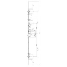 CERRADURA 3 PUNTOS AUTOMATICA FRENTE PLANO 24 2 GANCHOS M2 AV4D 5099635R 55 DERECHA 2100X24MM WK