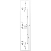 CERRADURA 3 PUNTOS FRENTE PLANO 24 PICAPORTE Y GANCHO M2 1407355 35 IZQUIERDA 2100X24MM WK