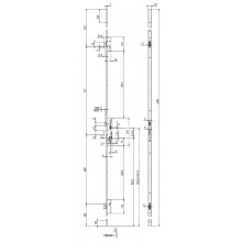 CERRADURA 3 PUNTOS FRENTE PLANO MULTITOP 49526.40 NEGRA CS