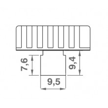 RIGHT MOLDER FOR OVAL LOVER SHUTTER M 44 BLACK