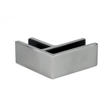 ESTABILIZADOR VIDRIO ANGULO 90 SH 8081 16 20 SSS  ISE0095AM  INOX SATINADO AISI 316 VIDRIO 16 20MM FO