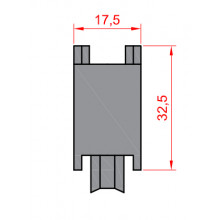 RUEDA S 700 ZAMAK ROD. AGUJA REGULABLE HE