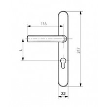 MANILLA   PLACA CILINDRO RECUPERABLE CON ESCUDO 32 92 VICTORY 181.8019.32.92ZBK SM MARRON MD