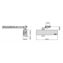 CIERRAPUERTAS CON RETENCION BRAZO DESLIZANTE DC310 BLANCO 80KG FUERZA 2 5 CV