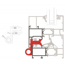 HINGE 1050  WHITE COLOUR  INOX PLATEN  INOX AXE  LEFT WAY