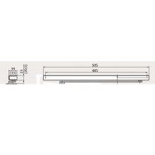 GUIA DESLIZANTE SIN RETENCION DCG193 NEGRO PARA CIERRAPUERTAS DC340 DC700 TS