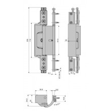 BISAGRA PUERTA CE OCULTA OMBRA ANODIZADA NEGRO 7310A23 FP