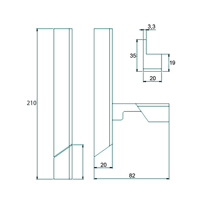 CIERRE MULTIFUNCION BALCONERA EDGE IN INOX IZQUIERDA NI - detalle 2