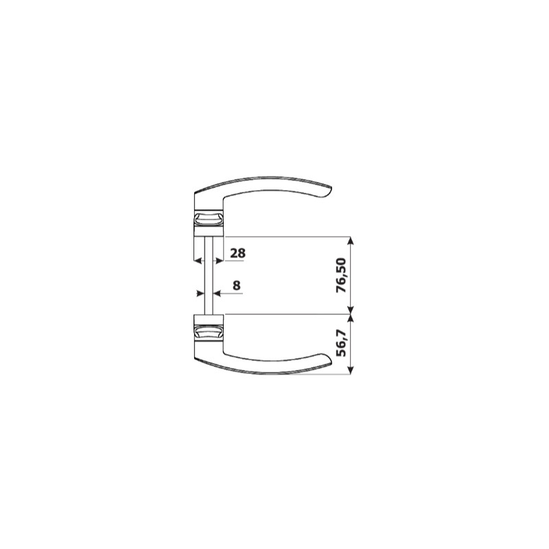 Manilla RECUPERABLE CON LLAVE SILHOUETTE 210CV NEGRA MT, detalle 2