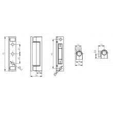 BISAGRA DE 7 5 405.SILVER.40.00 PLATA PARA VENTANA DE ZAMAK