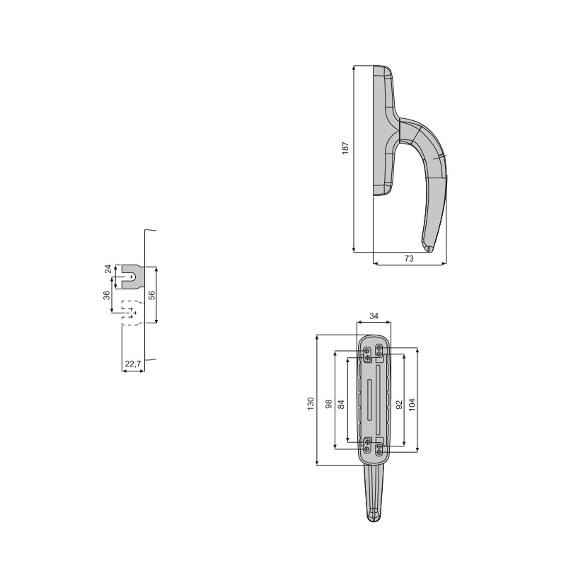 CREMONA OSCILO NEFER PLATA 760B FP - detalle 2