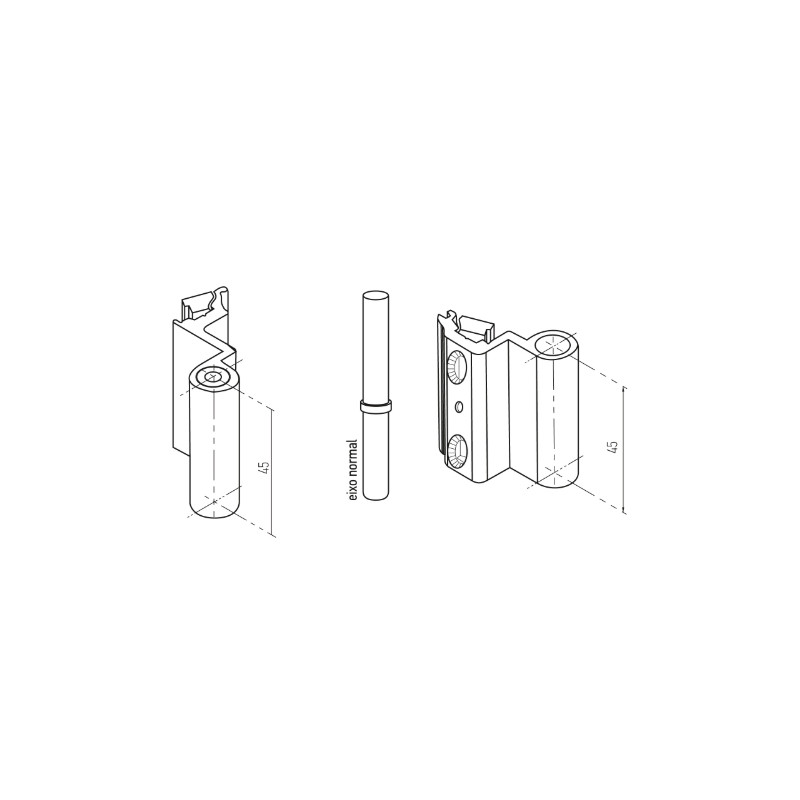 BISAGRA CE 3 HOJA 5060 BLANCA IZQUIERDA E.I. MR - detalle 2
