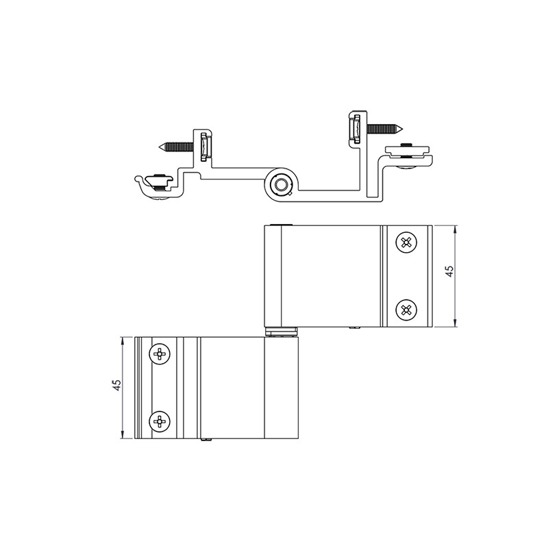 Bisagra CE 4 HOJA 1090 RAL 9005 TXT DERECHA DB, detalle 2