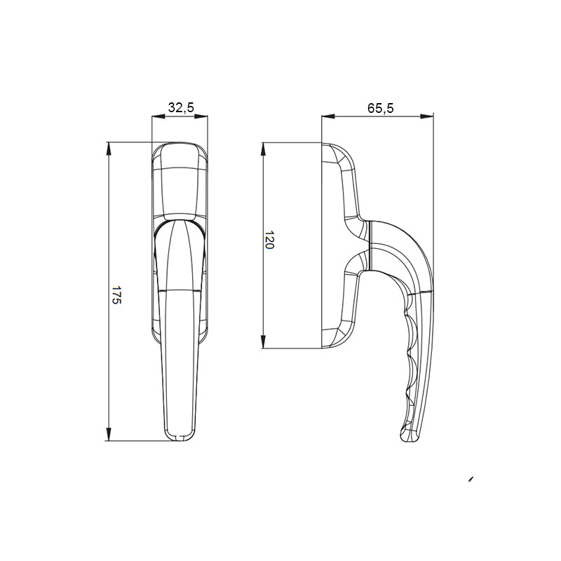Cremona AP. INT. CON LLAVE IGUAL 6035K. 1 INOX MS, detalle 2
