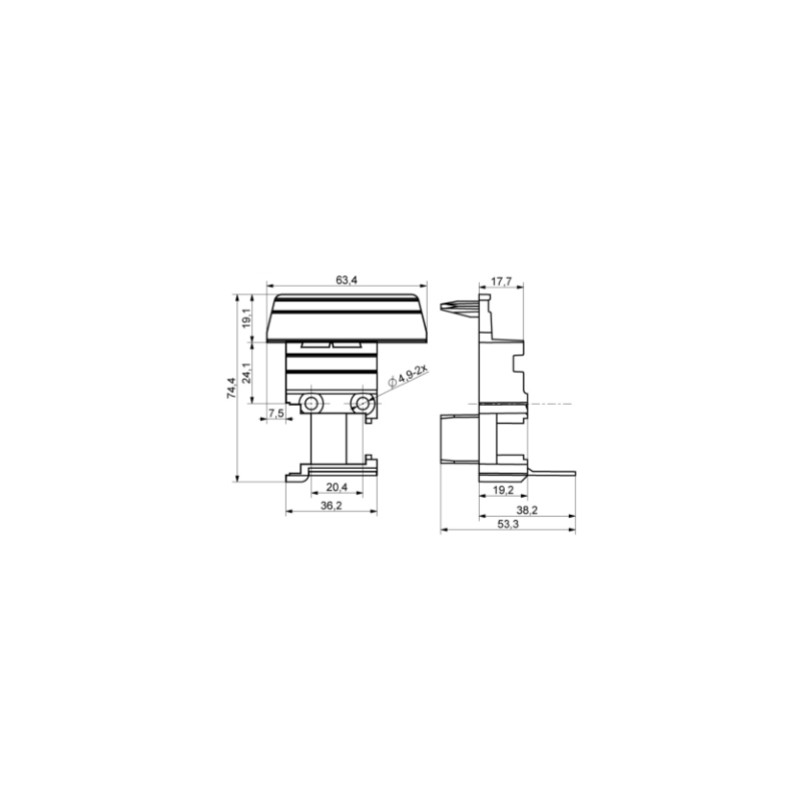 TAPA INVERSORA BRUGMAN AD 70 MARRON 309.8019.01.00 - detalle 2