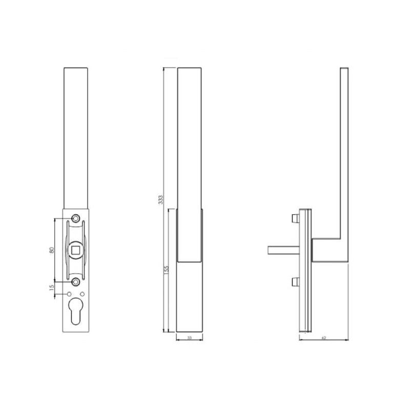 MANILLA ELEVABLE HOGER D1985PI ANODIZADO INOX DB - detalle 2