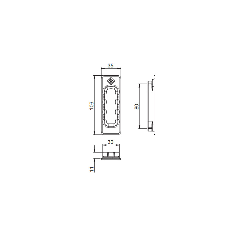 UÑERO ELEVABLE ITALIA 6399.11 LACADO INOX MS - detalle 2