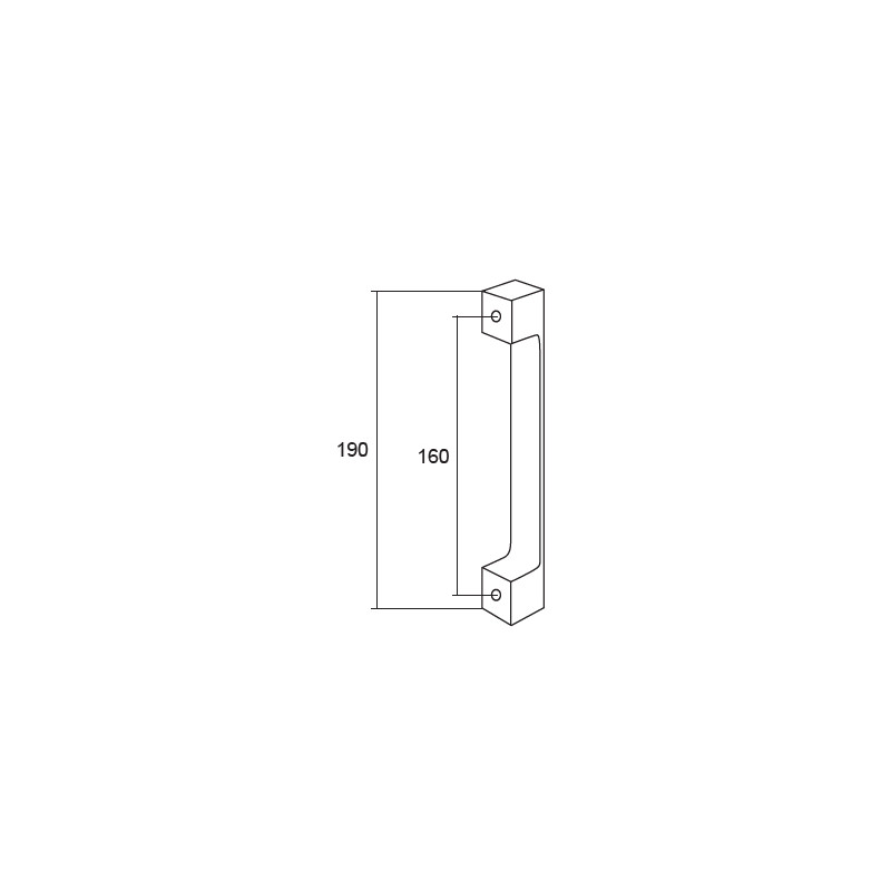 TIRADOR DOBLE CUADRADO 22.0120 CRO T448ZB CROMO BRILLO 190MM IS - detalle 2