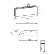 PUNTO DE GIRO FIJO SUPERIOR ELEGANCE PF003 INOX BRILLO GD