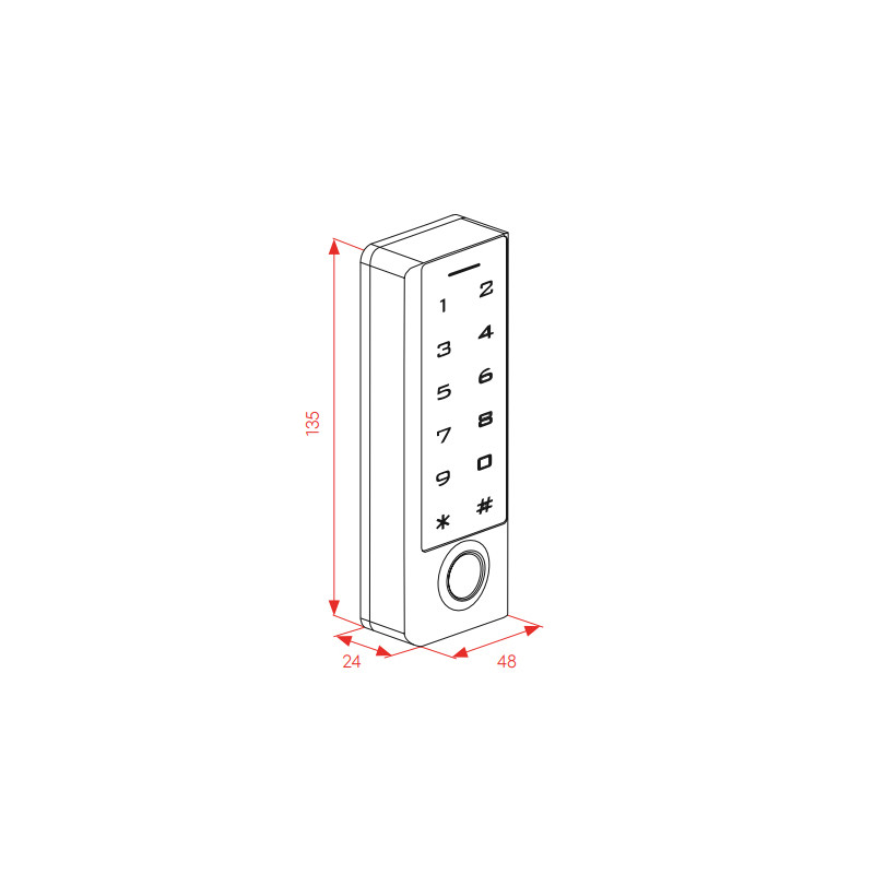 CONTROL DE ACCESO WIFI AC330 HUELLA TECLADO TARJETA LLAVERO OC, detalle 2