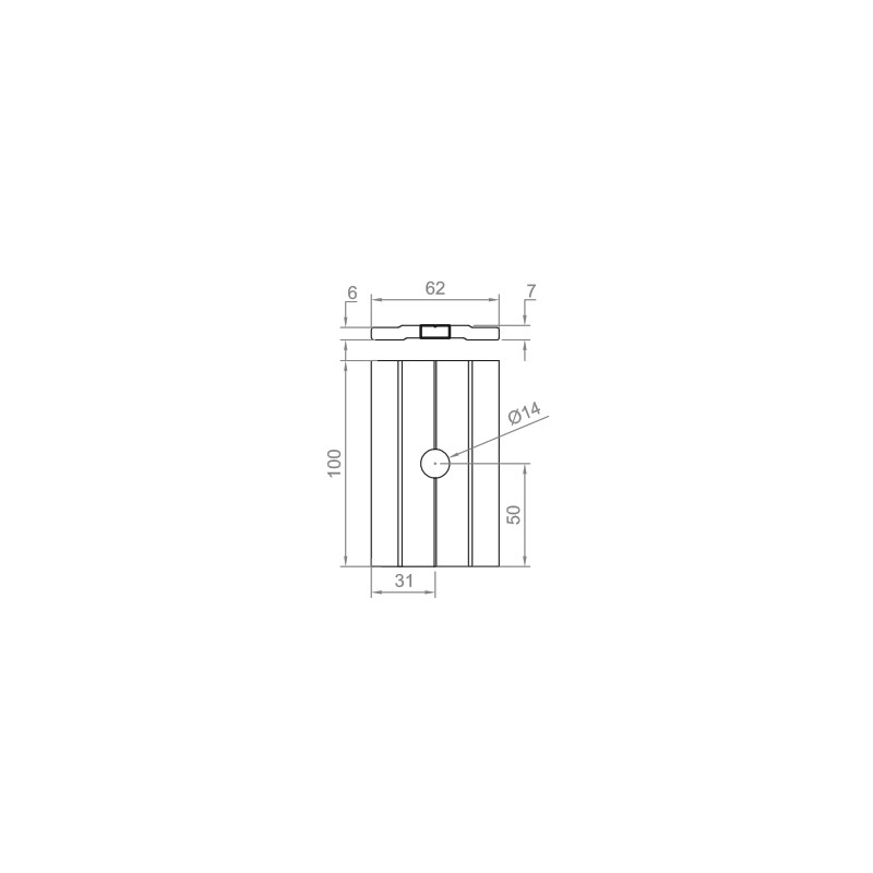 SOPORTE DE DRENAJE EXL 222313 PARA PERFIL BARANDILLA nuevo EXL 14366 EX, detalle 2
