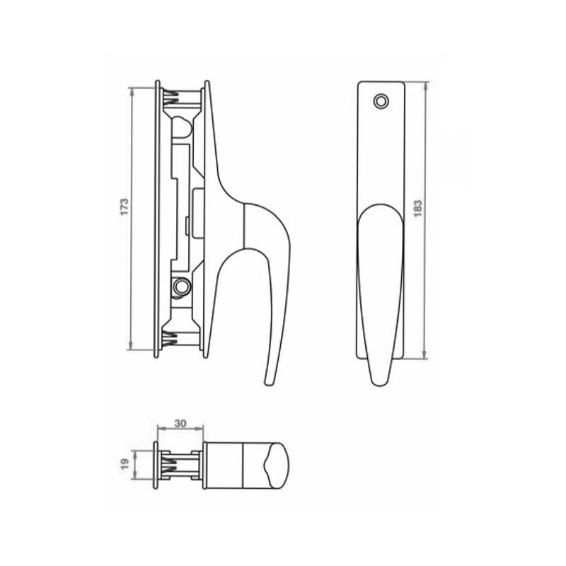 CREMONA 104M INOX CORREDERA DOBLE SL - detalle 2