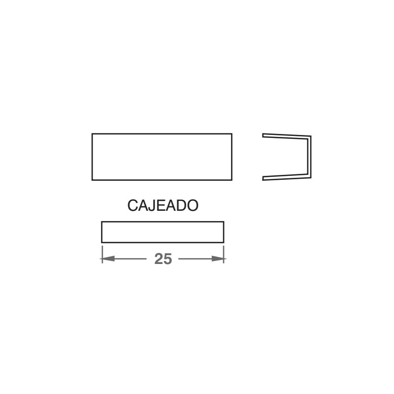 DEFLECTOR 25X4 RECTANGULAR LATERAL NEGRO TB - detalle 2